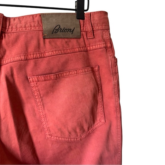 Brioni Jeans Mens 38x30 Terracotta Orange STELVIO Straight Leg Pant Luxury Italy - Picture 8 of 13